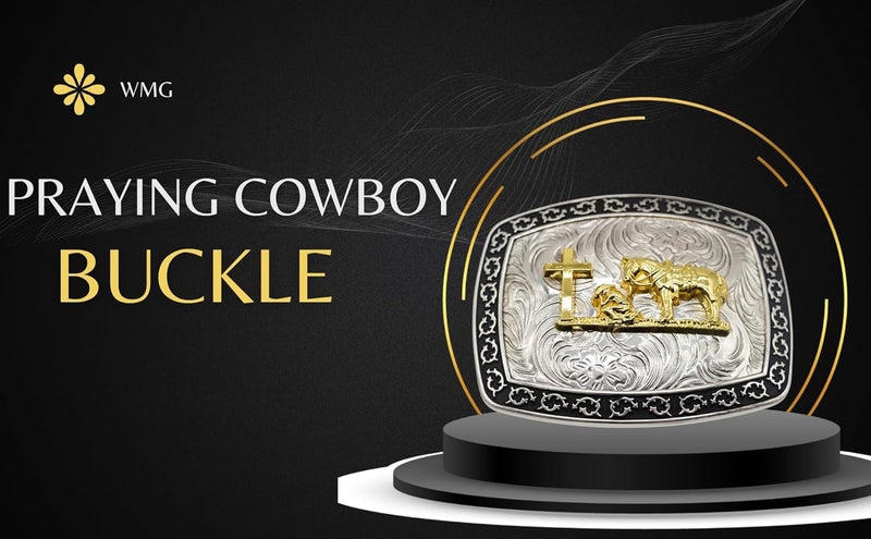 WMG Western Belt Buckles for men women - Praying Rodeo Cowboy Belt Buckle for Men Women - Fits Up to 2 Inch Belts - Image 5